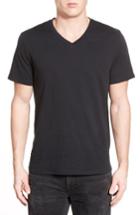 Men's The Rail Slub Cotton V-neck T-shirt, Size - Black