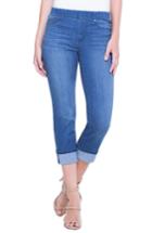 Women's Liverpool Jeans Company Chloe Roll Cuff Capri Denim Leggings - Blue