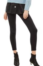Women's Topshop Jamie High Rise Crop Skinny Jeans X 34 - Black