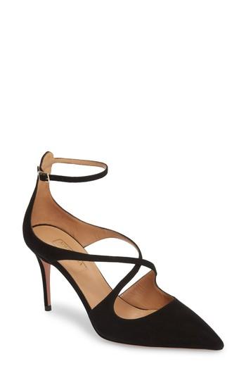 Women's Aquazzura Viviana Pointy Toe Pump Us / 35eu - Black