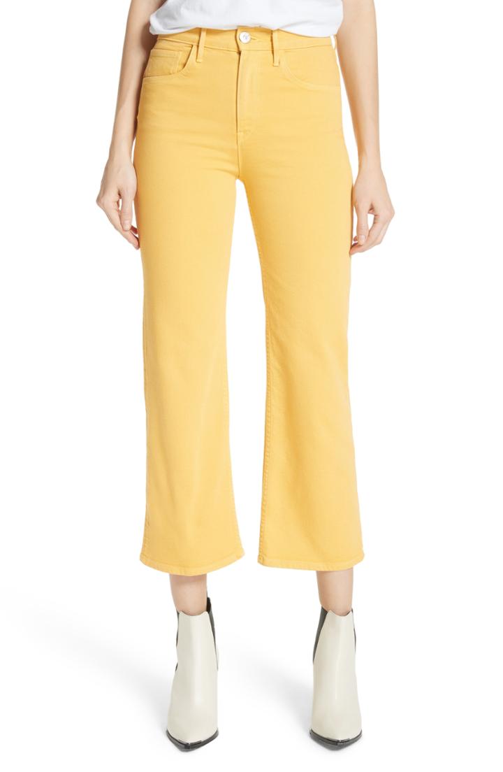 Women's 3x1 Nyc W4 Shelter Wide Leg Crop Jeans - Yellow