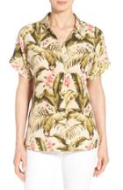 Women's Tommy Bahama 'beau Jardin' Print Silk Boyfriend Shirt