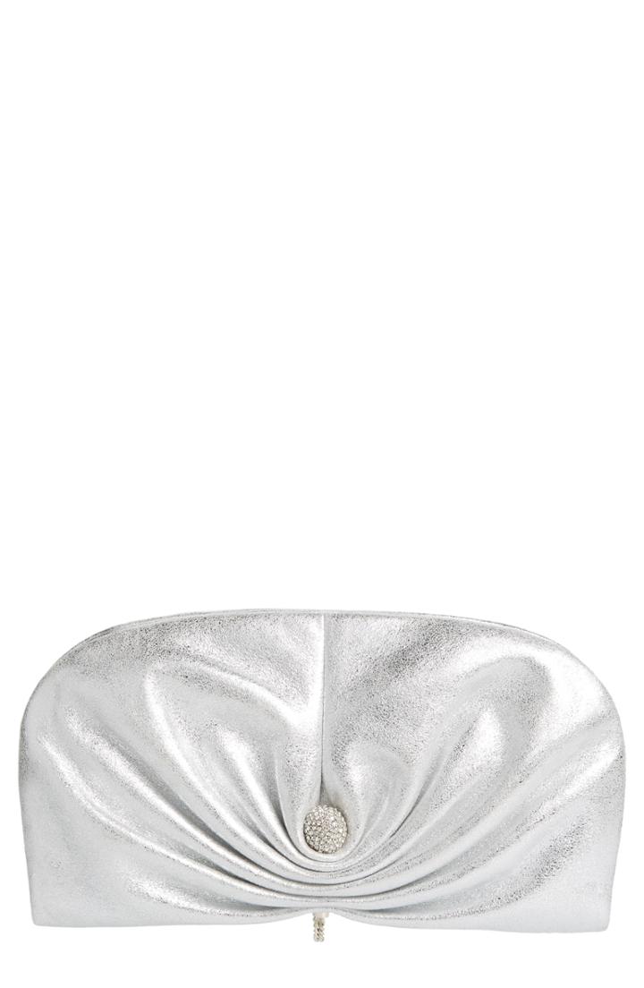Jimmy Choo Vivien Metallic Leather Clutch -