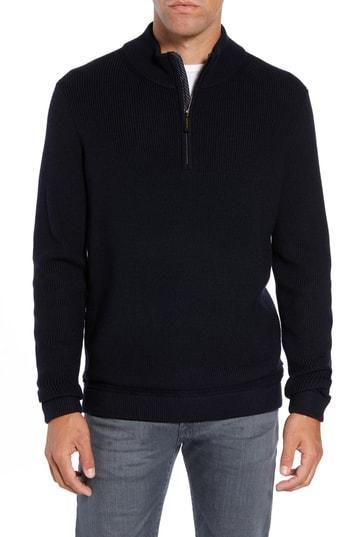 Men's Ted Baker London Lohas Slim Fit Funnel Neck Sweater (m) - Blue