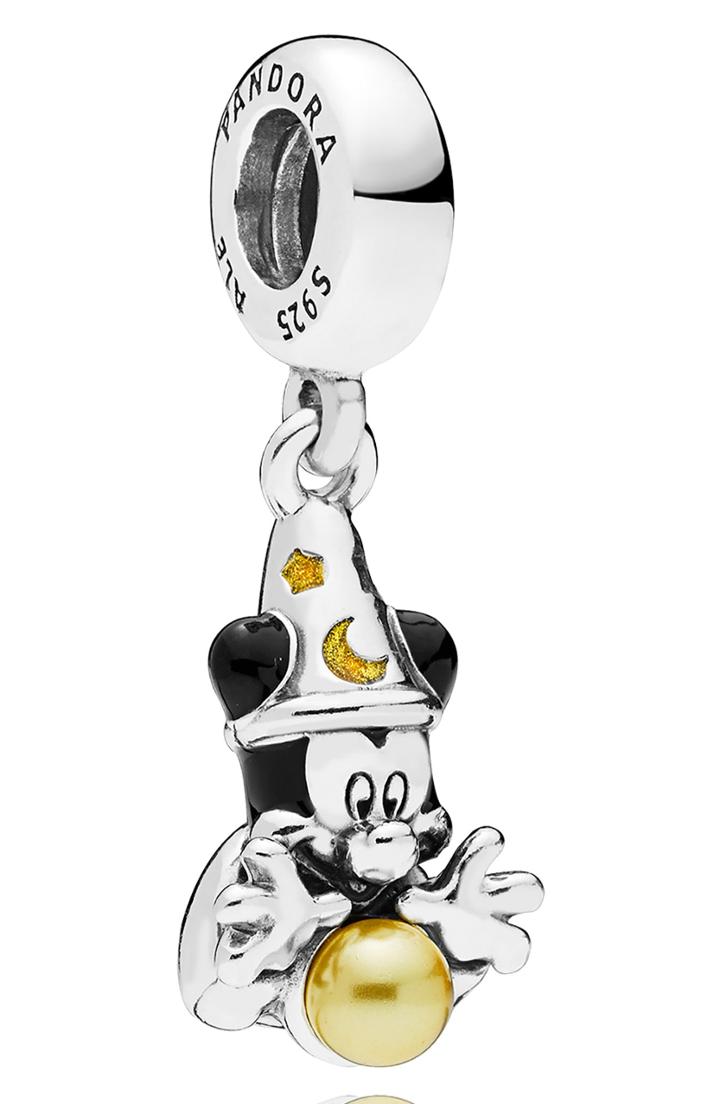Women's Pandora Disney Mickey Mouse Sorcerer Dangle Charm