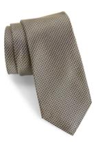 Men's Calibrate Anser Solid Silk Tie, Size - Yellow