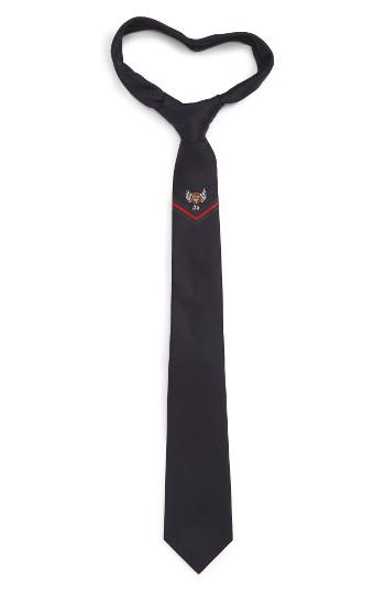 Men's Gucci Tiger Wings Silk Tie, Size - Blue