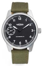 Men's Weiss Watch Company 'standard Issue' Nylon Strap Watch, 42mm