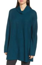 Women's Eileen Fisher Merino Wool Tunic Sweater, Size - Blue