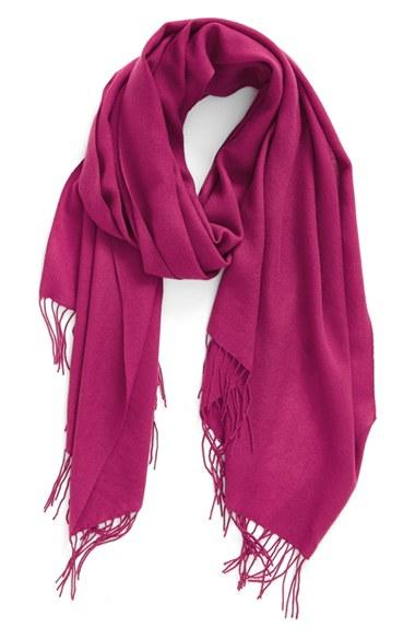 Women's Nordstrom Tissue Weight Wool & Cashmere Scarf, Size - Purple