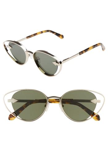 Women's Karen Walker Kissy Kissy 51mm Cat Eye Sunglasses - Gold/ Tortoise