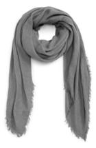 Women's David & Young Pleated Fringe Scarf, Size - Grey