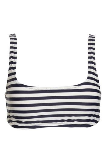 Women's J.crew Stripe Scoop Bikini Top