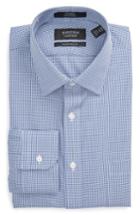 Men's Nordstrom Men's Shop Traditional Fit Non-iron Check Dress Shirt .5 - 32 - Blue