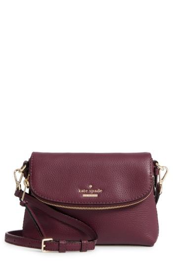 Kate Spade New York Jackson Street Harlyn Leather Crossbody Bag - Purple