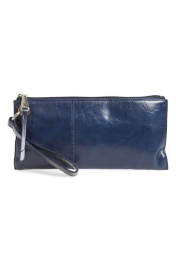 Women's Hobo 'vida' Leather Clutch - Blue