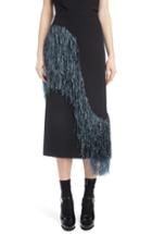 Women's Dries Van Noten Raffia Fringe Skirt Us / 38 Fr - Grey