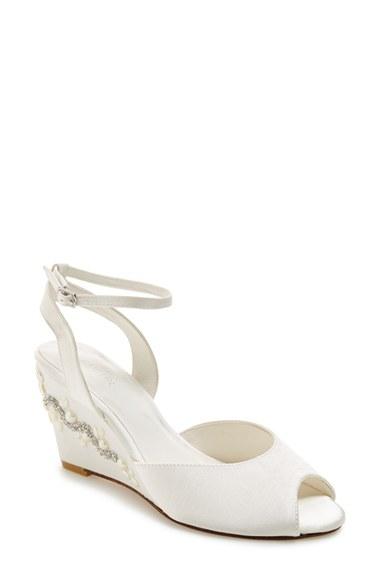 Women's Menbur 'estela' Ornamented Satin Wedge Sandal