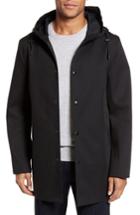 Men's Stutterheim Stockholm Bonded Waterproof Hooded Raincoat - Black
