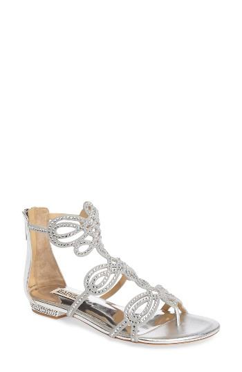 Women's Badgley Mischka Tempe Embellished Sandal .5 M - Black