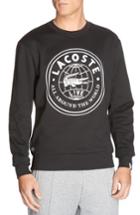 Men's Lacoste Molleton Worldwide Sweatshirt, Size - Black