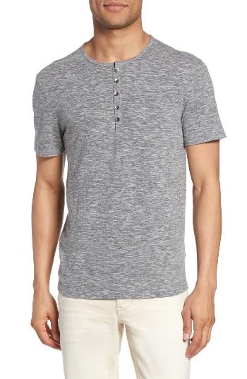 Men's John Varvatos Star Usa Melange Knit Henley - Grey