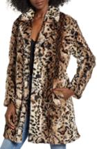 Women's Bb Dakota Bradshaw Leopard Spot Faux Fur Coat - Brown