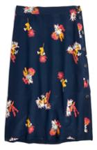 Women's Madewell Side Button Silk Skirt - Blue