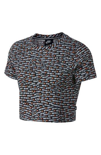 Women's Nike Sportswear Just Do It Women's Short Sleeve Crop Top - Black