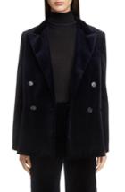 Women's Acne Studios Double Breasted Velvet Jacket Us / 32 Eu - Blue