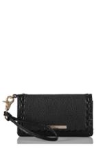 Women's Brahmin Debra Pebbled Leather Phone Wallet - Black