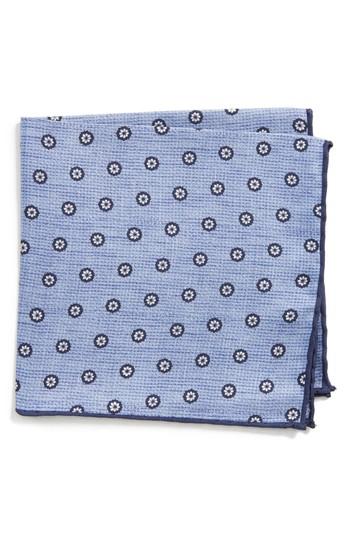 Men's Canali Floral Silk Pocket Square
