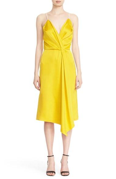 Women's Victoria Beckham Drape Wrap Midi Dress