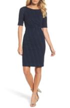 Women's Adrianna Papell Glitter Knit Sheath Dress - Blue