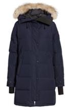 Women's Canada Goose Shelburne Genuine Coyote Fur Trim Down Parka (10-12) - Blue