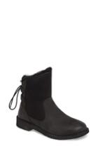 Women's Ugg Naiyah Lace-back Genuine Shearling Boot M - Black