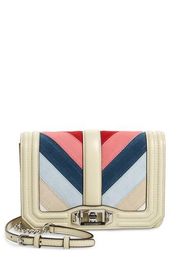 Rebecca Minkoff Small Love Chevron Patchwork Crossbody Bag - Pink