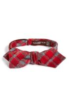 Men's Alexander Olch Plaid Cotton Flannel Bow Tie
