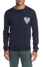 Men's Michael Bastian Heart-on Intarsia Merino Sweater - Blue