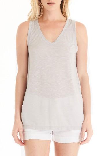 Women's Michael Stars U-neck Tank, Size - Grey