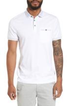 Men's Ted Baker London Rickee Modern Slim Fit Polo (m) - White
