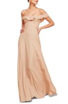 Women's Reformation Verbena Fit & Flare Gown - Beige