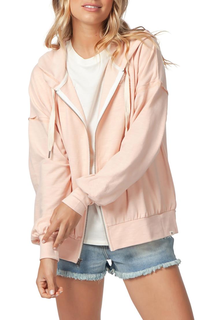 Women's Rip Curl Surf Essentials Zip Front Hoodie - Beige