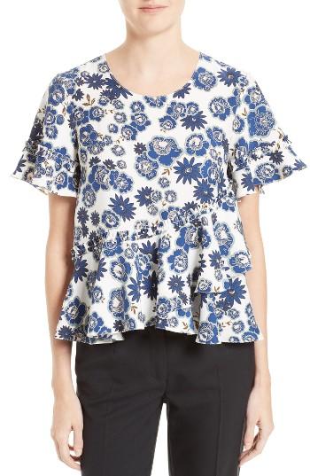 Women's Cinq A Sept Hydra Print Silk Top