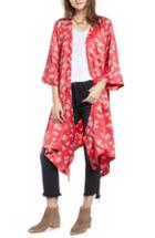 Women's Treasure & Bond Print Long Kimono, Size - Red