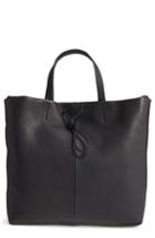 Shinola Latigo Square Pebbled Leather Shopper Tote - Black