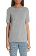 Women's Theory Tolleree Short Sleeve Cashmere Sweater, Size - Grey