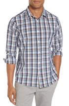 Men's Mizzen+main Russell Madras Plaid Performance Sport Shirt - Blue