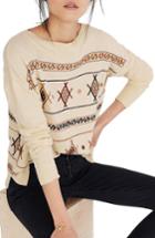 Women's Madewell Reseda Embroidered Pullover Sweater - White