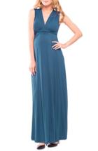 Women's Olian Lucy Maternity Maxi Dress - Blue/green